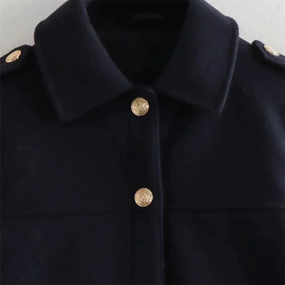 Drune | Neue modisch lässige Jacke mit goldener Schnalle für Frauen