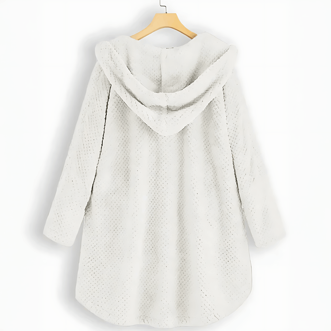 Drune | Fleece Strickjacke mit Kapuze