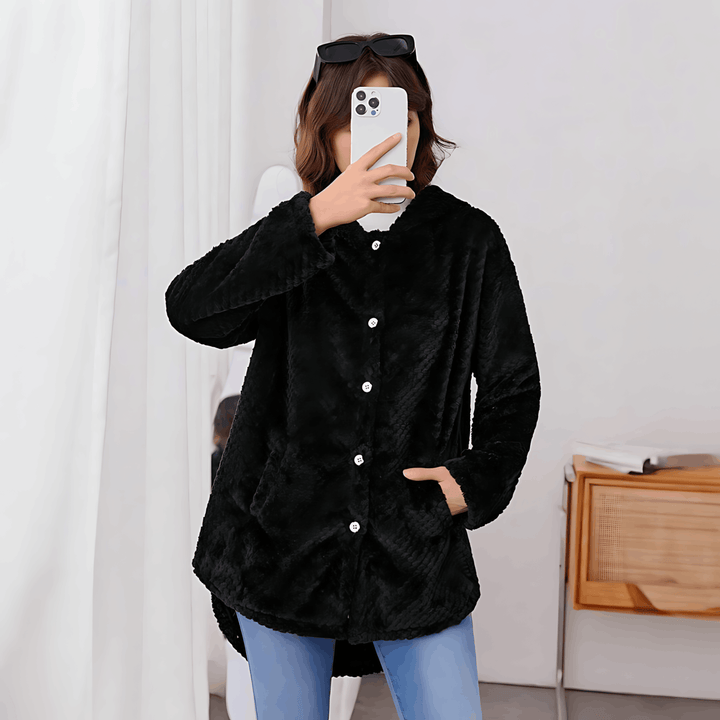 Drune | Wärmende Strickjacke mit weichem Futter und Kapuze für Damen