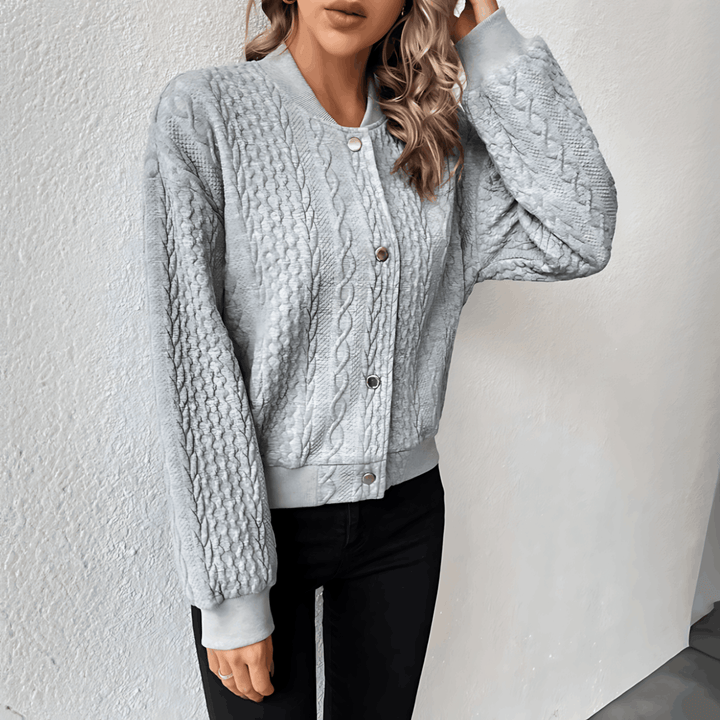 Drune | Strickjacke im Bomberjacken-Stil mit Knöpfen für Damen