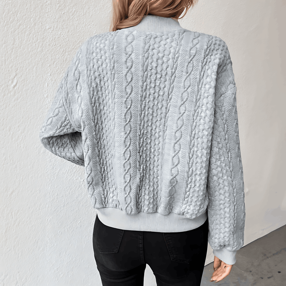 Drune | Strickjacke im Bomberjacken-Stil mit Knöpfen für Damen