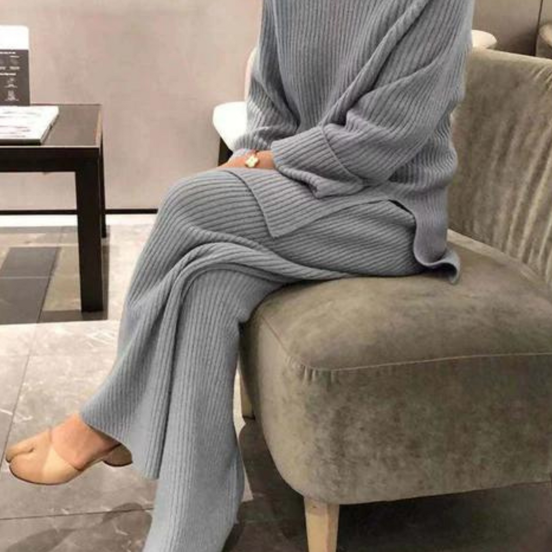 Drune | Lässiges Set aus Strickpullover und Hose