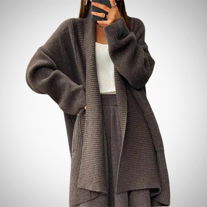 Drune | Rippstrick Strickjacke