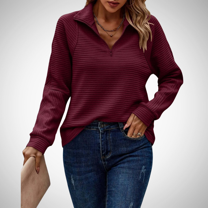 Drune | Weicher V-Ausschnitt Strickpullover für Alltag und Büro