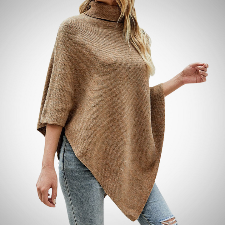 Drune | Knopf Detail Strick Poncho