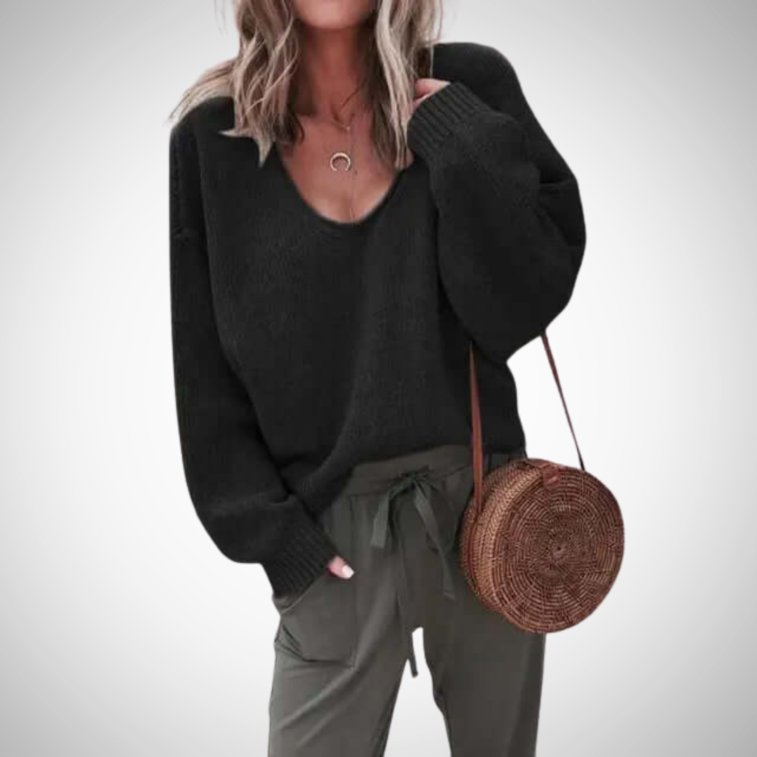 Drune | Locker Strick V-Ausschnitt Pullover