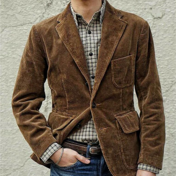 Drune | Herren Freizeit Blazerjacke - Mit Knopf