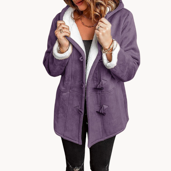 Drune | Warme & Kuschelige Fleece-Damenjacke mit Kapuze