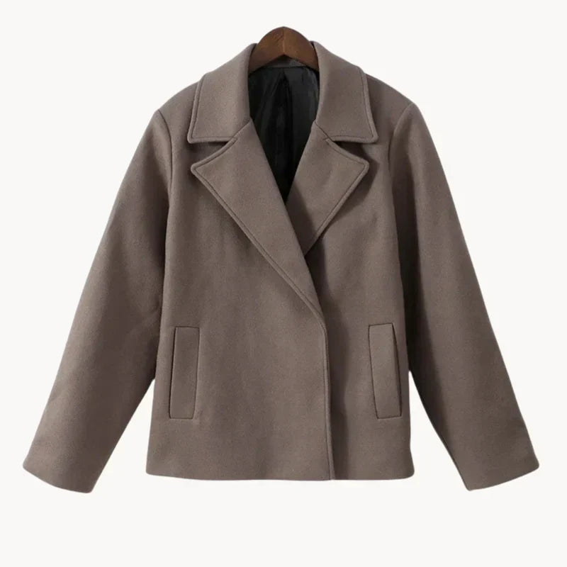 Drune | Eleganter Damenmantel mit Revers-Oberbekleidung