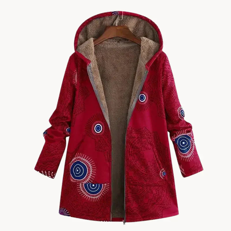 Drune | Warmer Damenparka mit Stylischem Muster