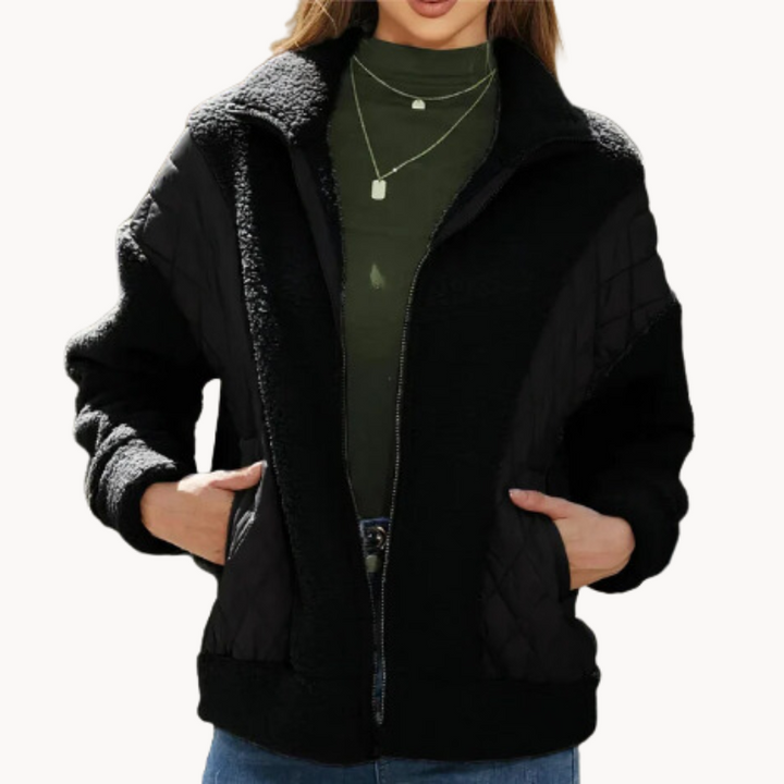 Drune | Kuschelige Steppjacke Aus Sherpa für Damen