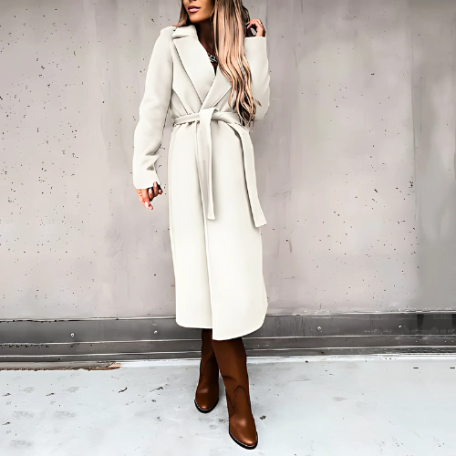 Drune | langer Wickelmantel - stilvolle Winteroberbekleidung für Damen