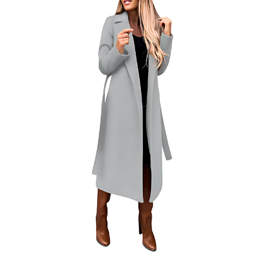 Drune | langer Wickelmantel - stilvolle Winteroberbekleidung für Damen
