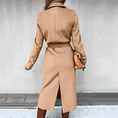 Drune | langer Wickelmantel - stilvolle Winteroberbekleidung für Damen
