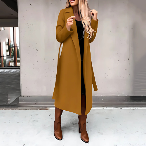 Drune | langer Wickelmantel - stilvolle Winteroberbekleidung für Damen