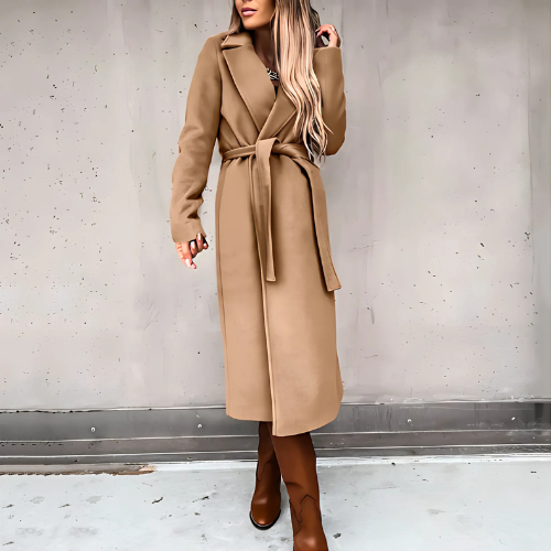 Drune | langer Wickelmantel - stilvolle Winteroberbekleidung für Damen
