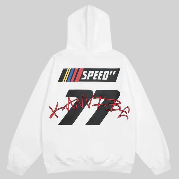 Drune Hoodie - Weinlese - Speed Druck Gestickt