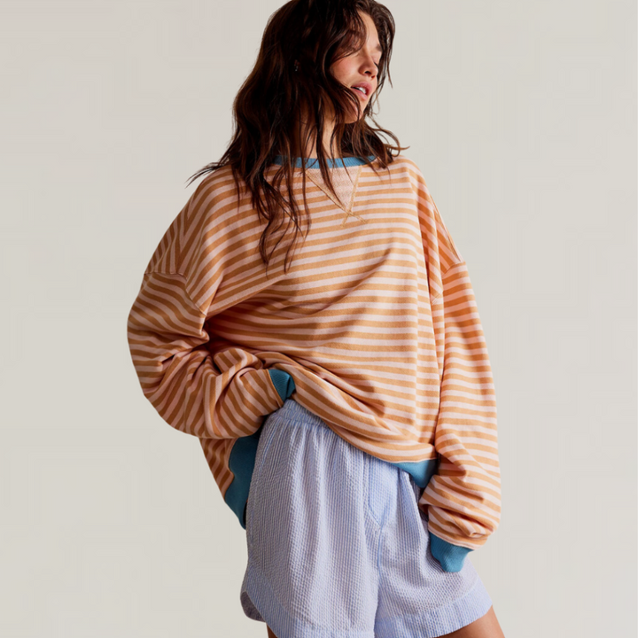 Drune | Oversized Gestreiftes Sweatshirt