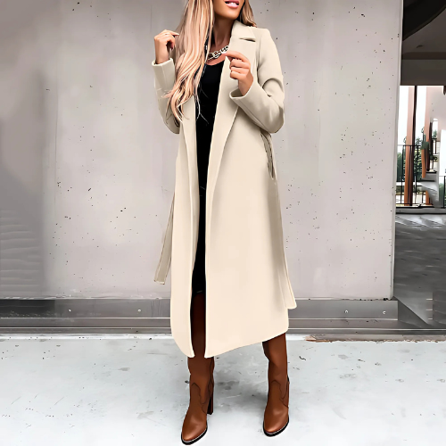 Drune | langer Wickelmantel - stilvolle Winteroberbekleidung für Damen
