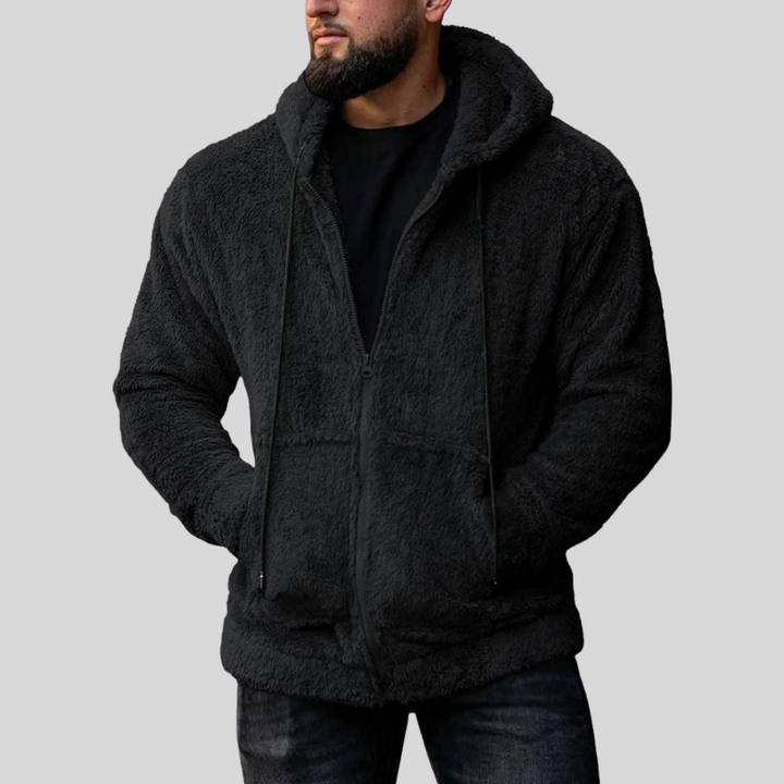 Drune | Kapuzenpullover Weiches Fleece Reißverschluss Lockerer Schnitt Mit Taschen