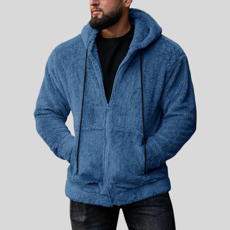 Drune | Kapuzenpullover Weiches Fleece Reißverschluss Lockerer Schnitt Mit Taschen