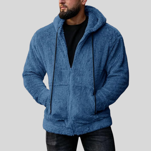 Drune | Kapuzenpullover Weiches Fleece Reißverschluss Lockerer Schnitt Mit Taschen