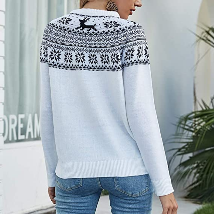 Drune | Strickpullover - Fair Isle Muster - Weich und Warm - Rundhalsausschnitt - Lange Ärmel