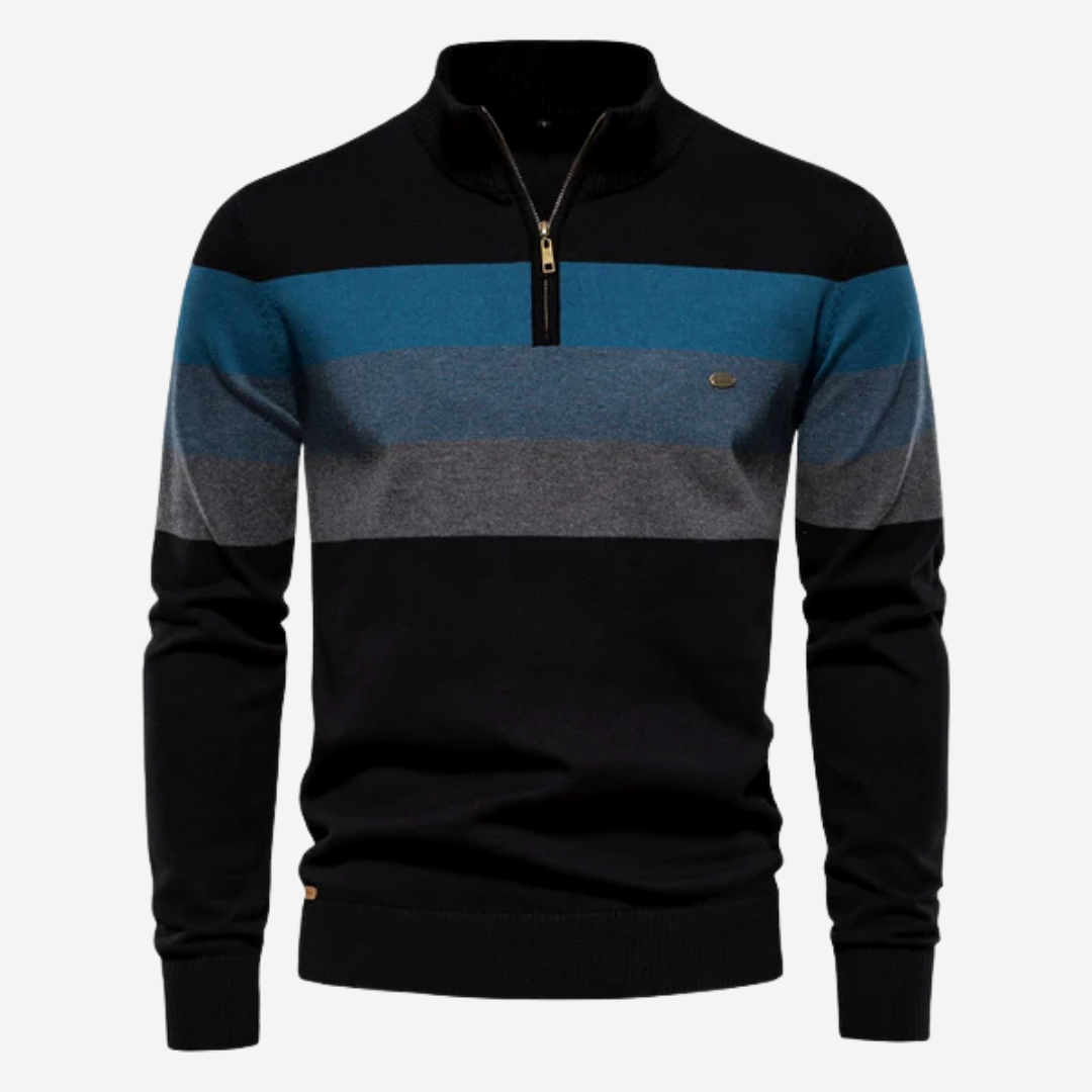 Drune | Herren Pullover mit halbem Reißverschluss für trendigen Komfort
