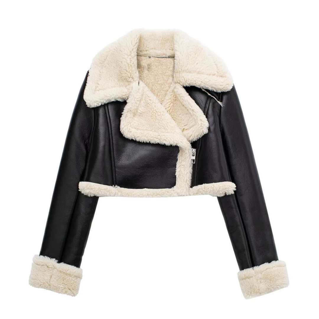 Drune | Warme Kunstlederjacke