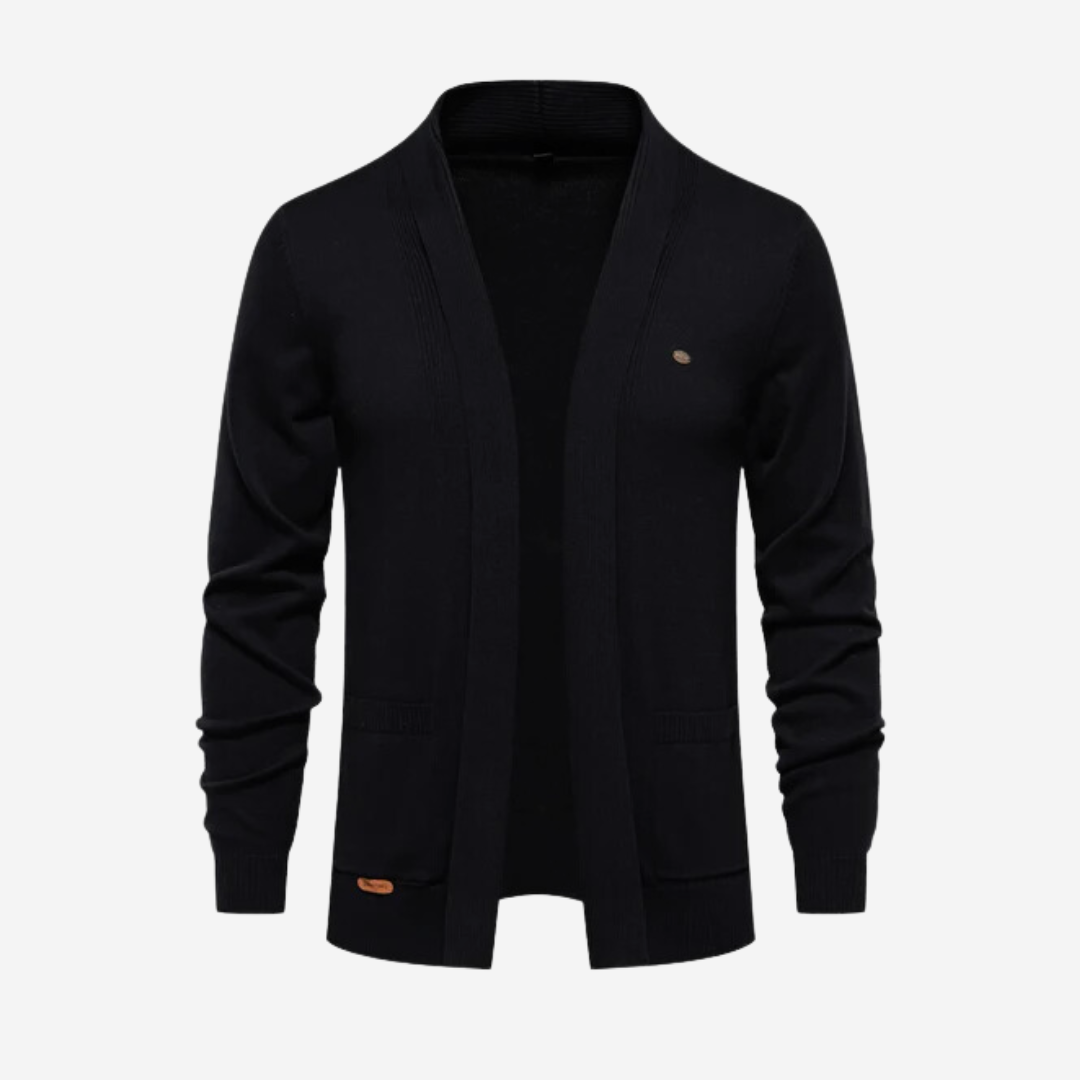 Drune | lässige Strickstrickjacke mit Kragen für Männer