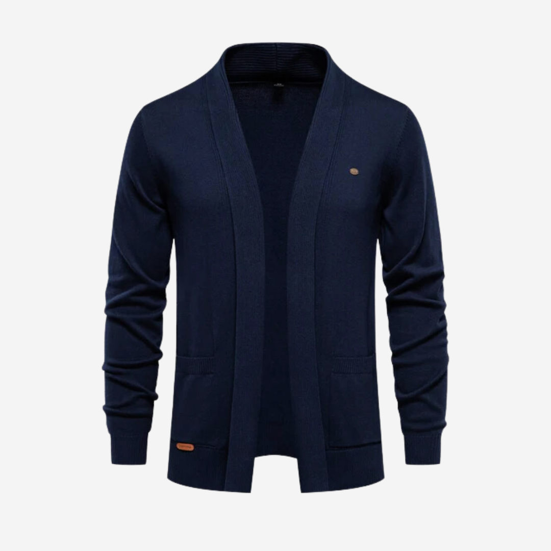 Drune | lässige Strickstrickjacke mit Kragen für Männer
