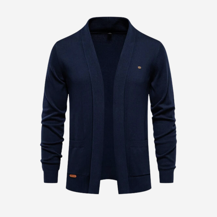 Drune | lässige Strickstrickjacke mit Kragen für Männer