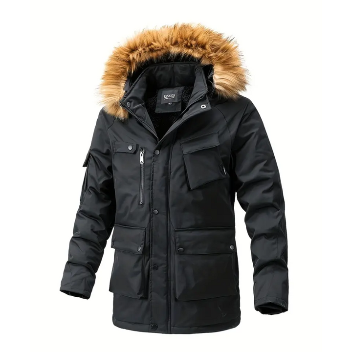 Drune | Wintermantel Herren Schwarz