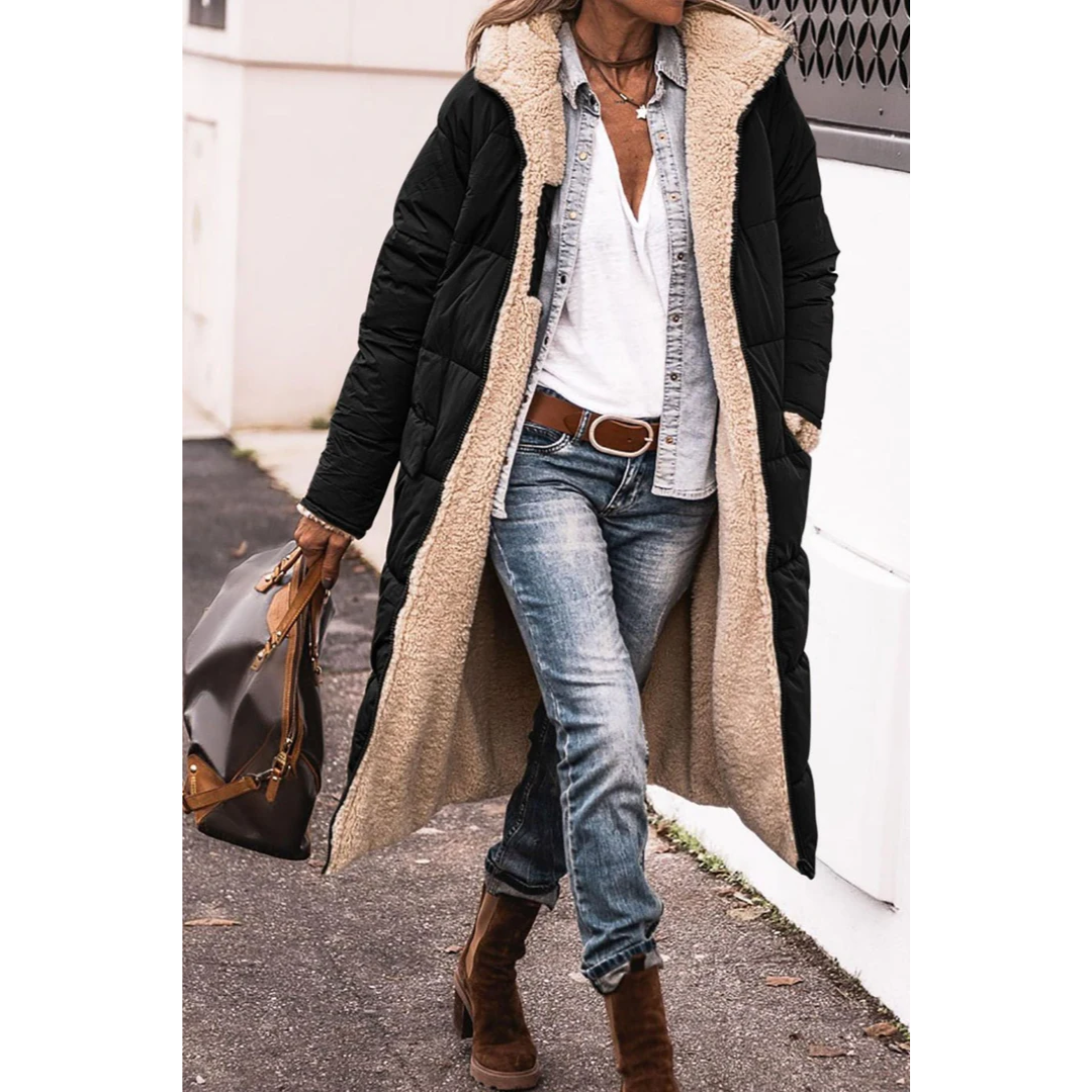 Drune | Gloria Damen Winter Puffer Trenchcoat Lang