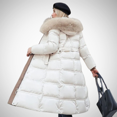 Drune | Lang Faux Fur Besatz Pufferjacke Für Damen