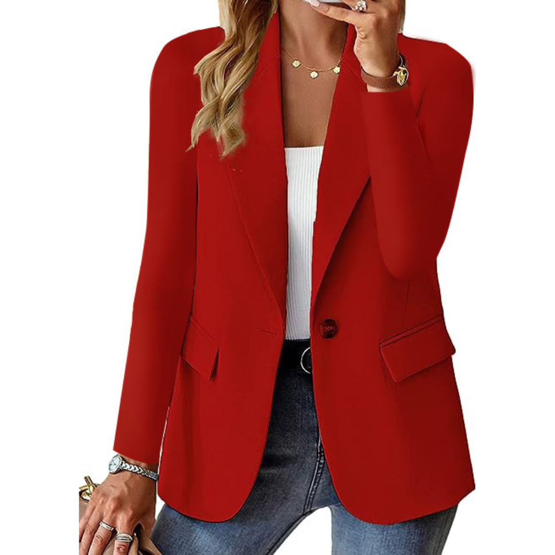 Drune | Lässiger Damen Blazer Mit Reverskragen Bedruckt
