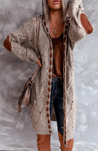Drune | Stilvoller Damen Cardigan mit Verspielten Details und Langer Passform