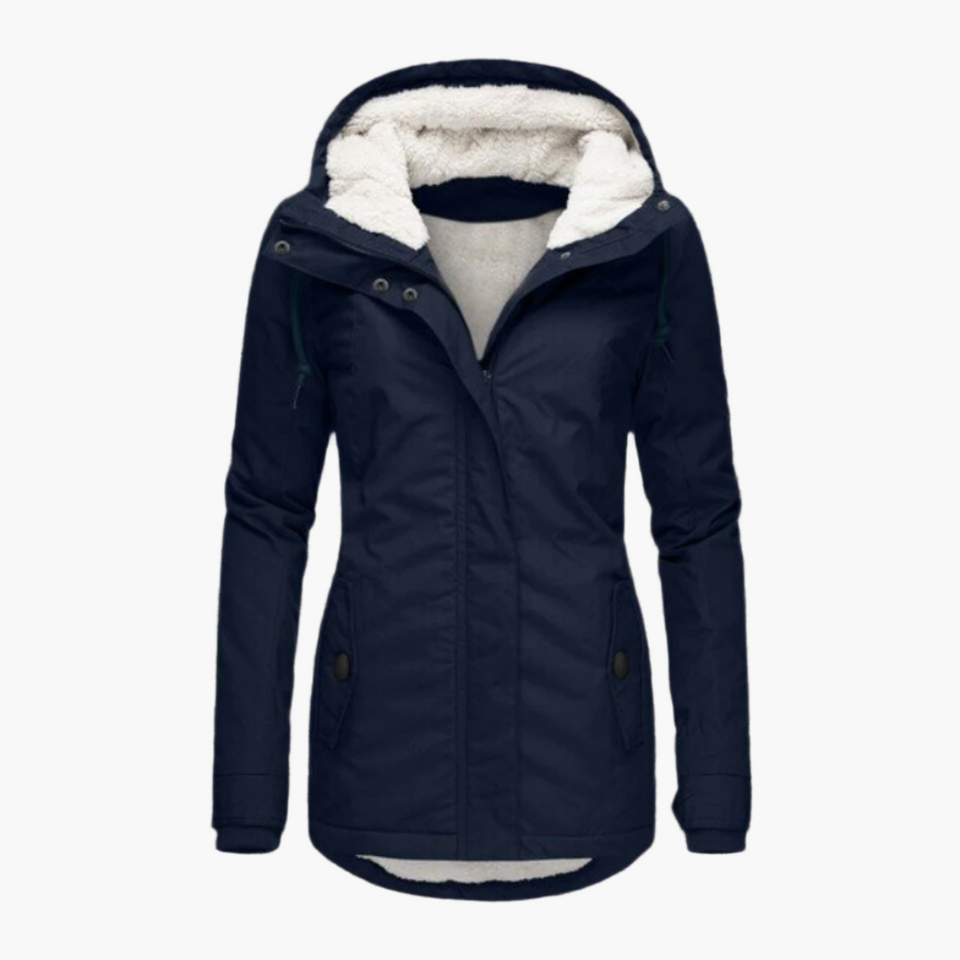 Drune | Winterjacke Sherpa-Hoodie - Modischer Parka für kalte Tage, figurbetonter Schnitt, perfekter Alltagsbegleiter