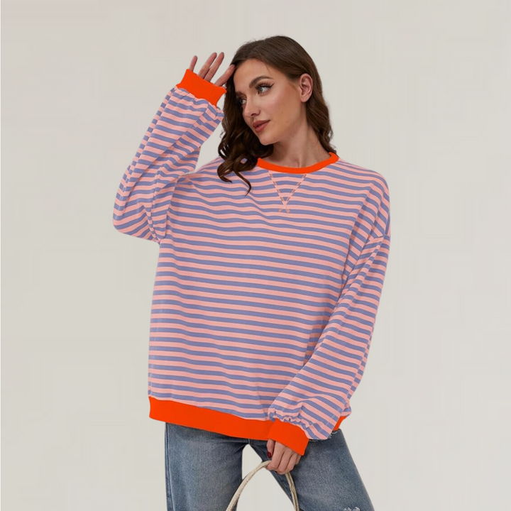 Drune | Oversized Gestreiftes Sweatshirt