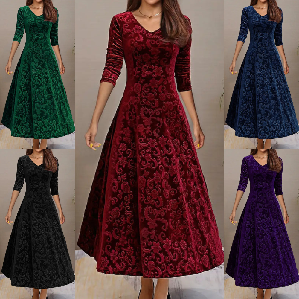 Drune | Maxikleid mit Breitem Saum und Falten
