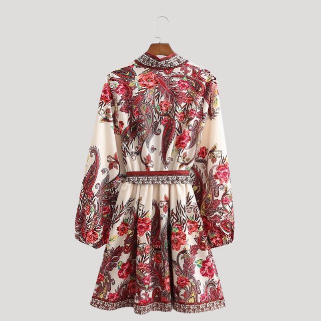 Drune | Midikleid Mit Kaschmir Feeling Und Taillengürtel