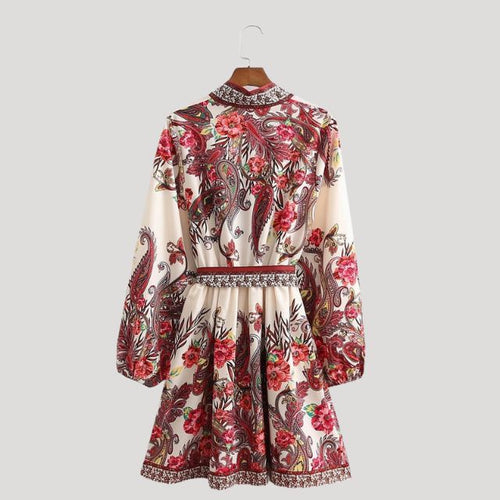 Drune | Midikleid Mit Kaschmir Feeling Und Taillengürtel