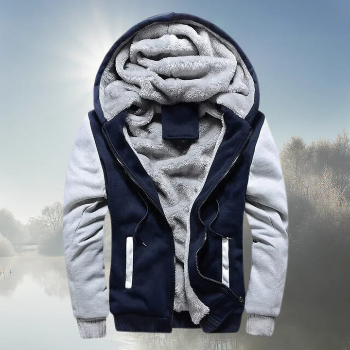 Drune | fleecejacke mit kapuze und reißverschluss