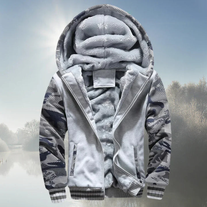 Drune | fleecejacke mit kapuze und reißverschluss