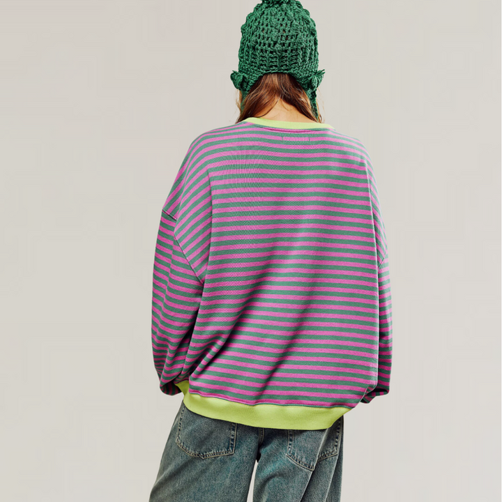 Drune | Oversized Gestreiftes Sweatshirt