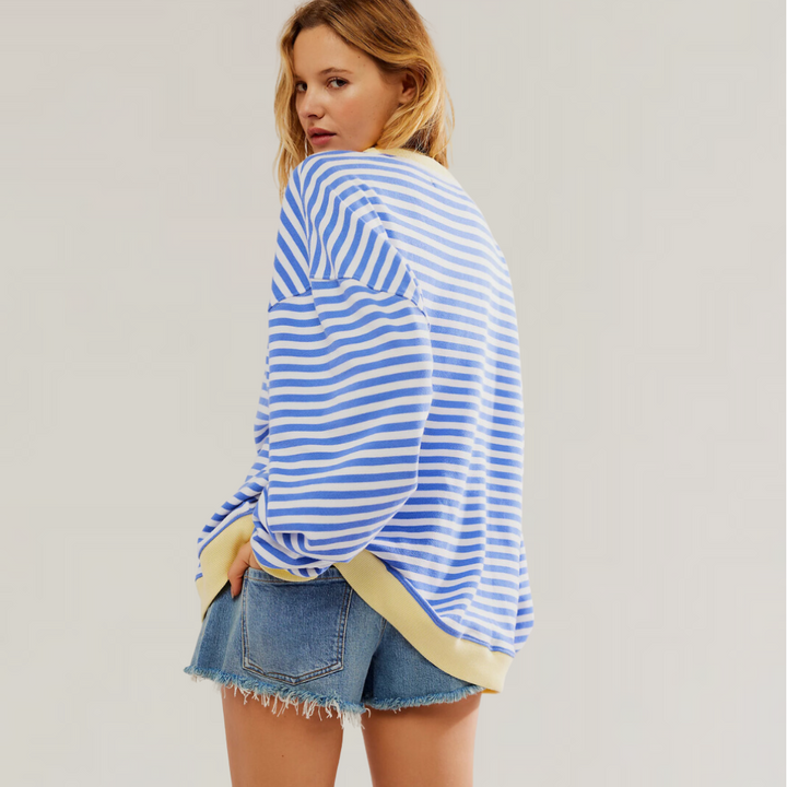 Drune | Oversized Gestreiftes Sweatshirt