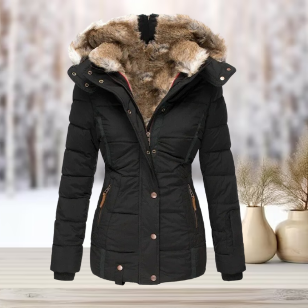 Drune | Elegante Winter-Pelzjacke mit Kapuze 2024