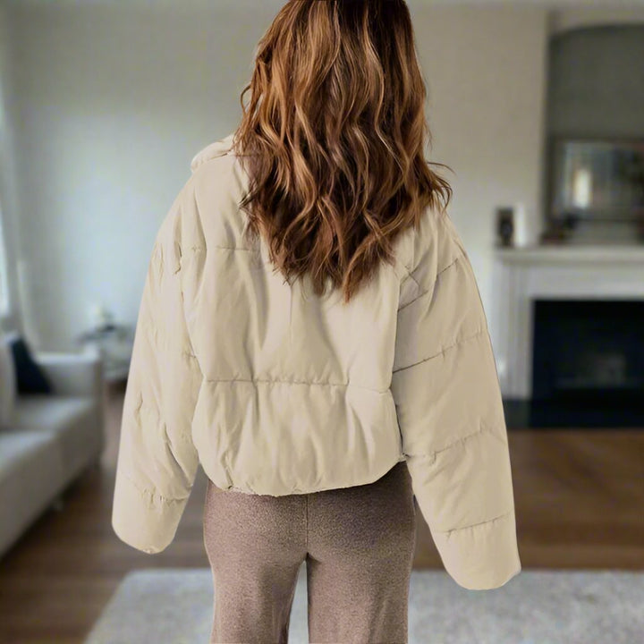 Drune | Pufferjacke Kurze Länge Hoher Kragen Reißverschluss Verstellbare Passform