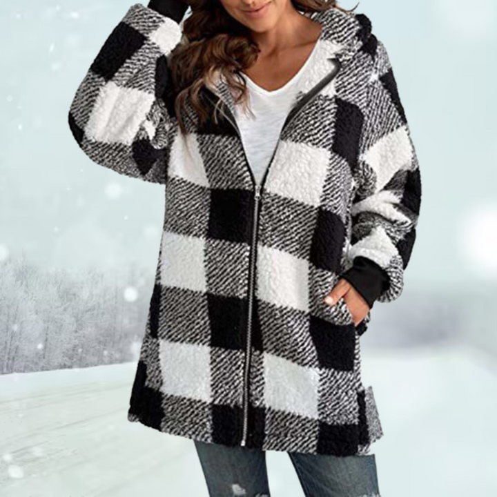 Drune | Gemütliche karierte Winterjacke mit Kapuze