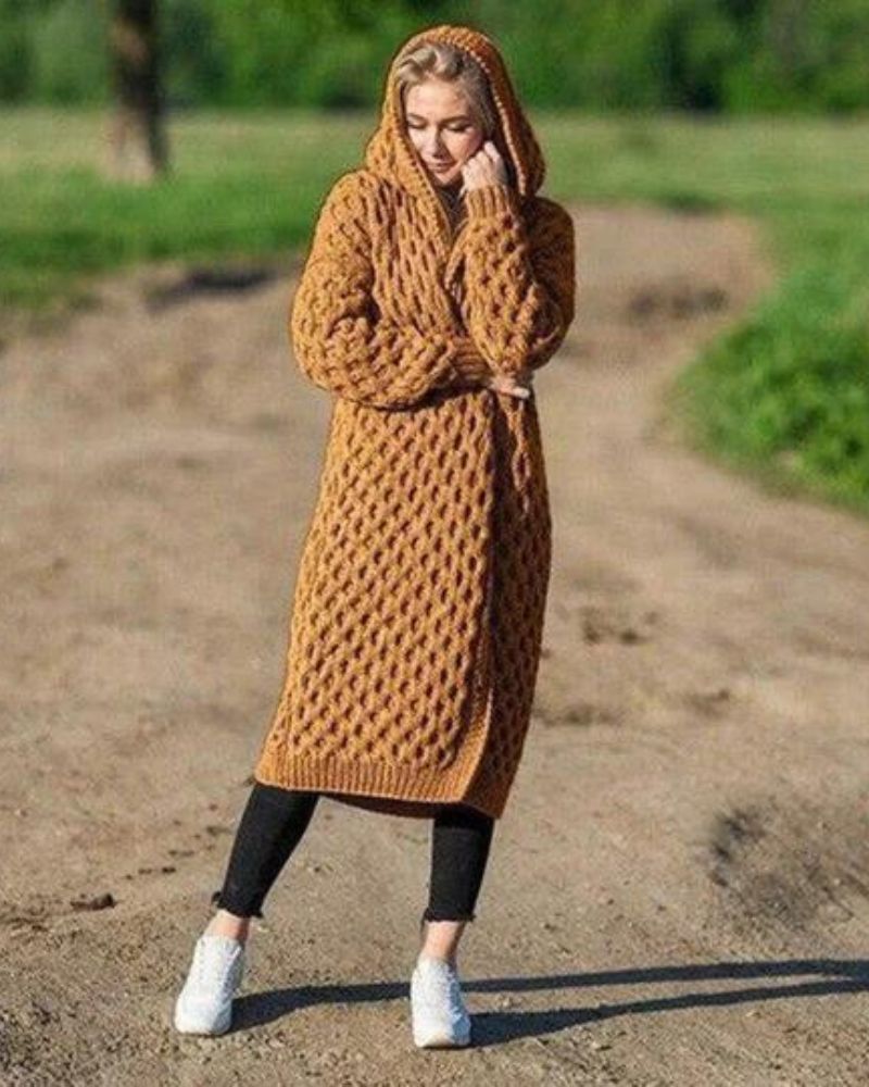 Drune Lange Strickjacke